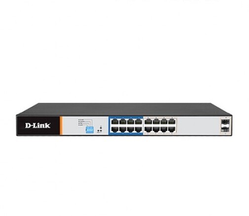 D-Link DGS-F1210-18PS-E 16-Port Gigabit PoE Switch
